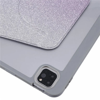 For iPad Pro 12.9 (2022) / (2021) / (2020) Case Detachable Glitter Leather Cover Smart Sleep / Wake