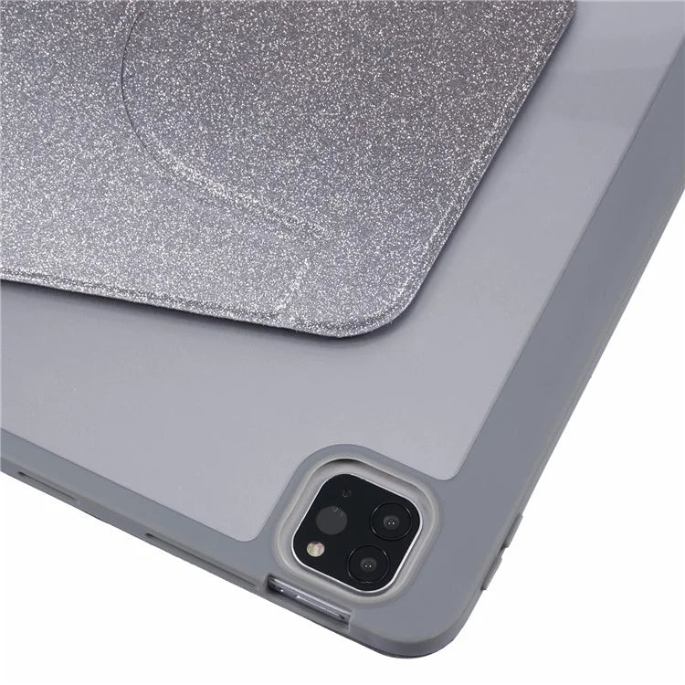 For iPad Pro 12.9 (2022) / (2021) / (2020) Case Detachable Glitter Leather Cover Smart Sleep / Wake