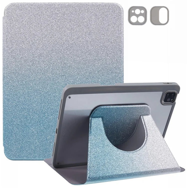 For iPad Pro 12.9 (2022) / (2021) / (2020) Case Detachable Glitter Leather Cover Smart Sleep / Wake