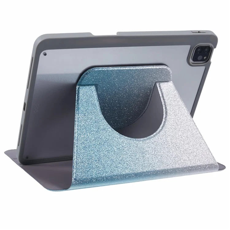For iPad Air 11 (2024) / iPad Air (2022) / (2020) / iPad Pro 11 (2022) / (2021) / (2020) / (2018) Case Glitter Leather Cover Detachable