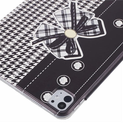 For iPad Pro 11 (2024) Case Origami Stand Magnetic PU Leather Cover Pattern Printed