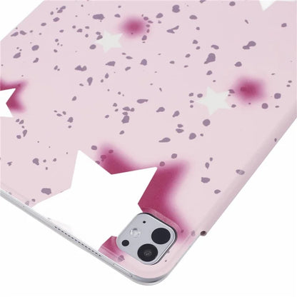 For iPad Pro 11 (2024) Case Origami Stand Magnetic PU Leather Cover Pattern Printed