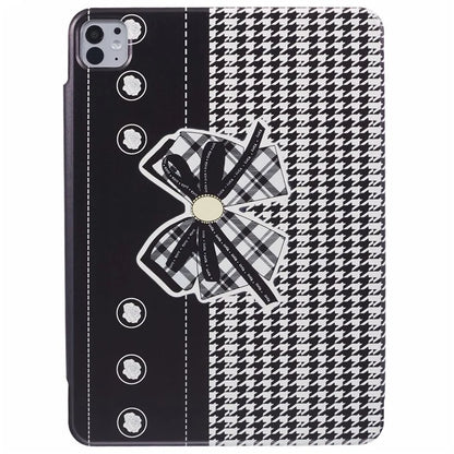 For iPad Pro 13 (2024) Case Origami Stand Pattern Print Magnetic Leather Tablet Cover