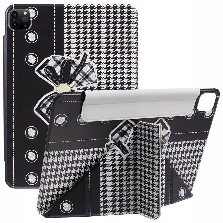 For iPad Pro 12.9 (2022) / (2021) / (2020) Case Pattern Print Stand Magnetic PU Leather Cover