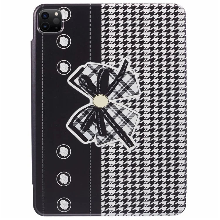 For iPad Pro 12.9 (2022) / (2021) / (2020) Case Pattern Print Stand Magnetic PU Leather Cover