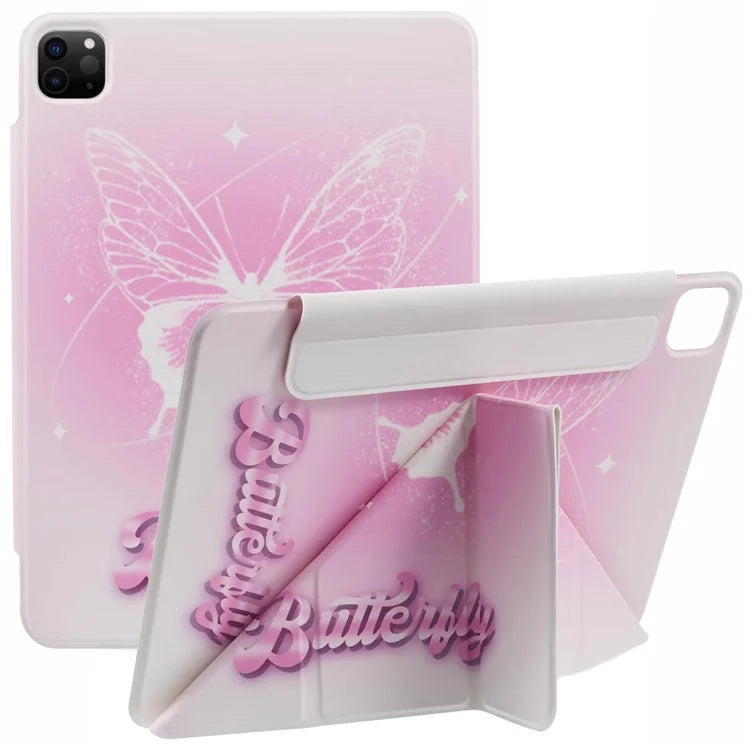 For iPad Pro 11 (2022) / (2021) / (2020) Case Pattern Print PU Leather Stand Magnetic Tablet Cover