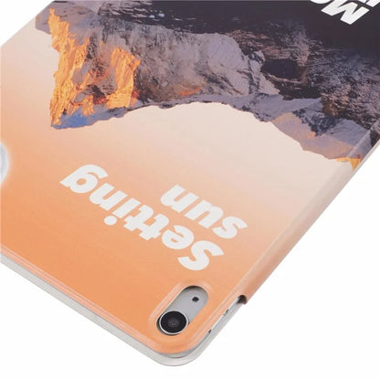 For iPad 10.9 (2022) Case Origami Stand PU Leather Magnetic Tablet Cover Pattern Print