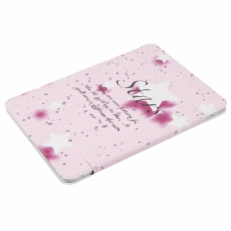 For iPad 10.9 (2022) Case Origami Stand PU Leather Magnetic Tablet Cover Pattern Print