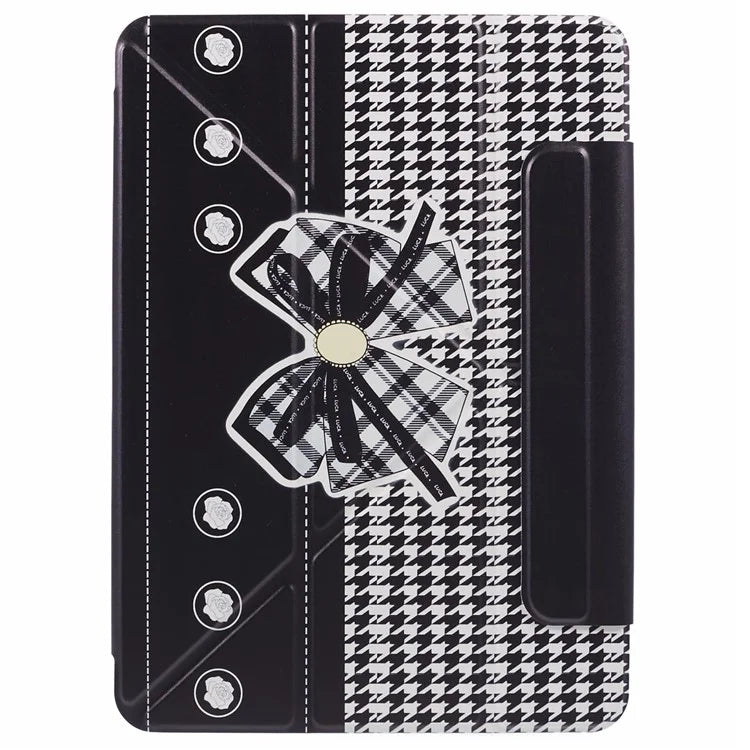 For iPad 10.9 (2022) Case Origami Stand PU Leather Magnetic Tablet Cover Pattern Print
