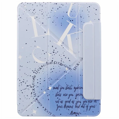 For iPad 10.9 (2022) Case Origami Stand PU Leather Magnetic Tablet Cover Pattern Print
