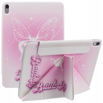 For iPad 10.9 (2022) Case Origami Stand PU Leather Magnetic Tablet Cover Pattern Print