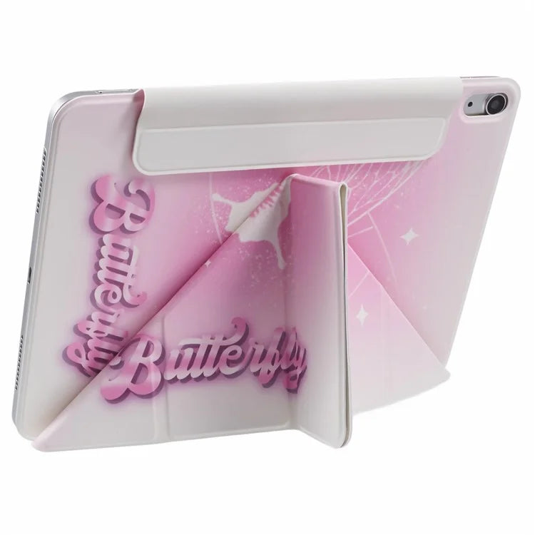 For iPad 10.9 (2022) Case Origami Stand PU Leather Magnetic Tablet Cover Pattern Print
