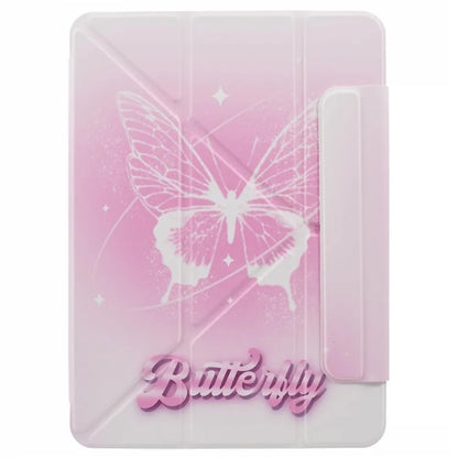 For iPad 10.9 (2022) Case Origami Stand PU Leather Magnetic Tablet Cover Pattern Print