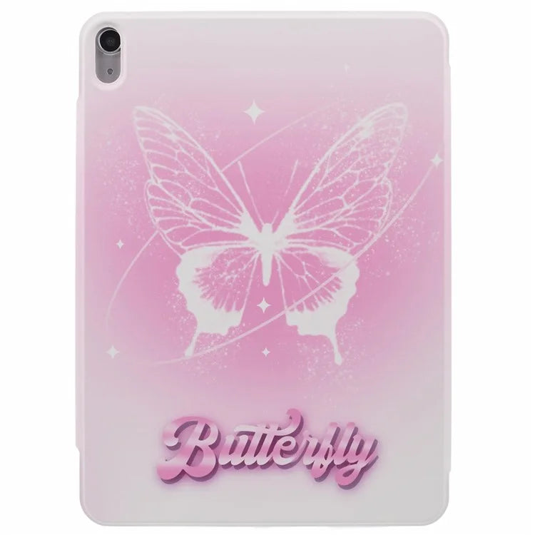For iPad 10.9 (2022) Case Origami Stand PU Leather Magnetic Tablet Cover Pattern Print