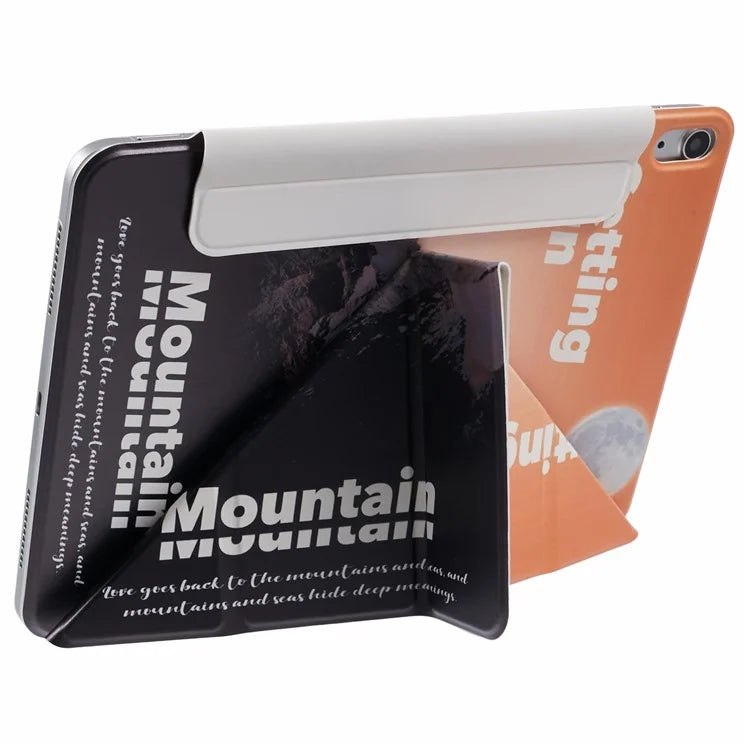 For iPad Air 13 (2024) Case Pattern Print Magnetic Leather Cover with Origami Stand