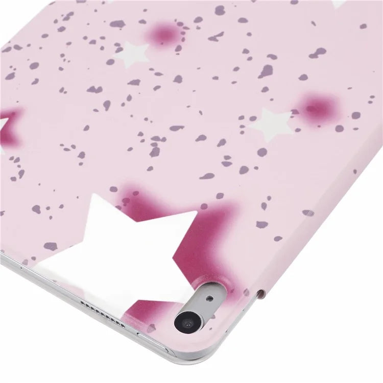 For iPad Air 13 (2024) Case Pattern Print Magnetic Leather Cover with Origami Stand