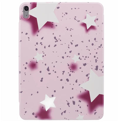 For iPad Air 13 (2024) Case Pattern Print Magnetic Leather Cover with Origami Stand