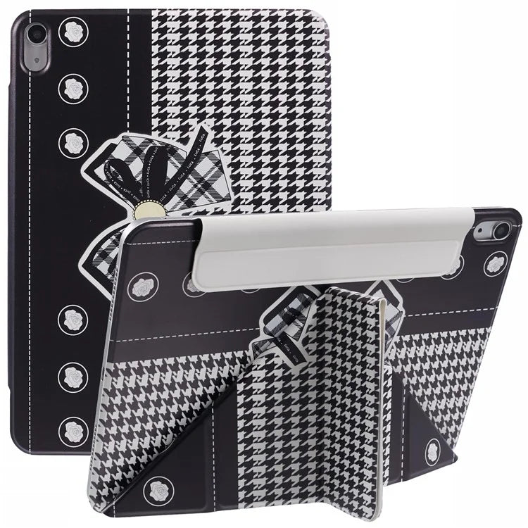 For iPad Air 13 (2024) Case Pattern Print Magnetic Leather Cover with Origami Stand
