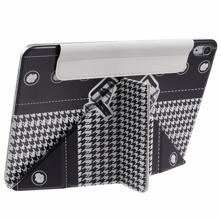 For iPad Air 13 (2024) Case Pattern Print Magnetic Leather Cover with Origami Stand
