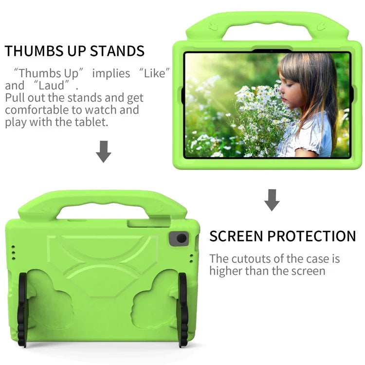 For Samsung Galaxy Tab A9+ Protective Cover Anti-Drop EVA Tablet Case with Thumb Kickstand