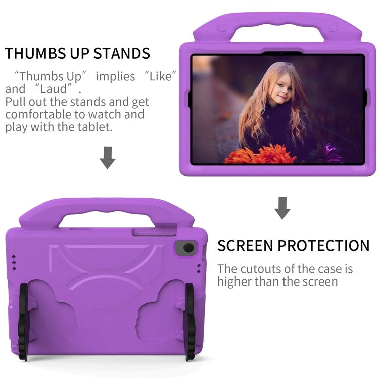 For Samsung Galaxy Tab A9+ Protective Cover Anti-Drop EVA Tablet Case with Thumb Kickstand
