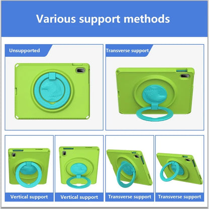 For iPad 10.9 (2022)  /  Air 11 (2024) Case Eagle Pattern Rotating Kickstand Tablet Cover with Shoulder Strap