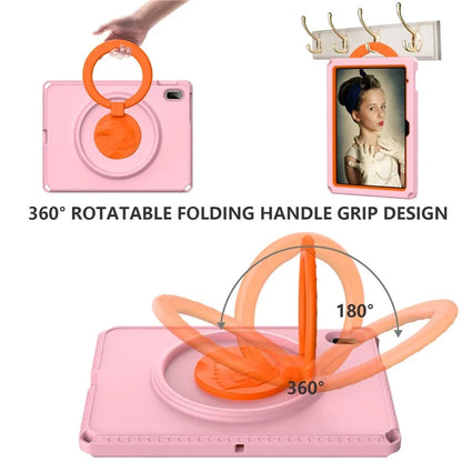 For iPad 10.9 (2022)  /  Air 11 (2024) Case Eagle Pattern Rotating Kickstand Tablet Cover with Shoulder Strap