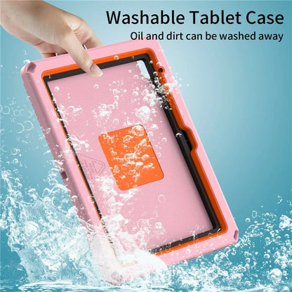 For iPad 10.9 (2022)  /  Air 11 (2024) Case Eagle Pattern Rotating Kickstand Tablet Cover with Shoulder Strap