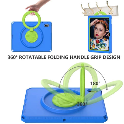 For iPad 10.9 (2022)  /  Air 11 (2024) Case Eagle Pattern Rotating Kickstand Tablet Cover with Shoulder Strap