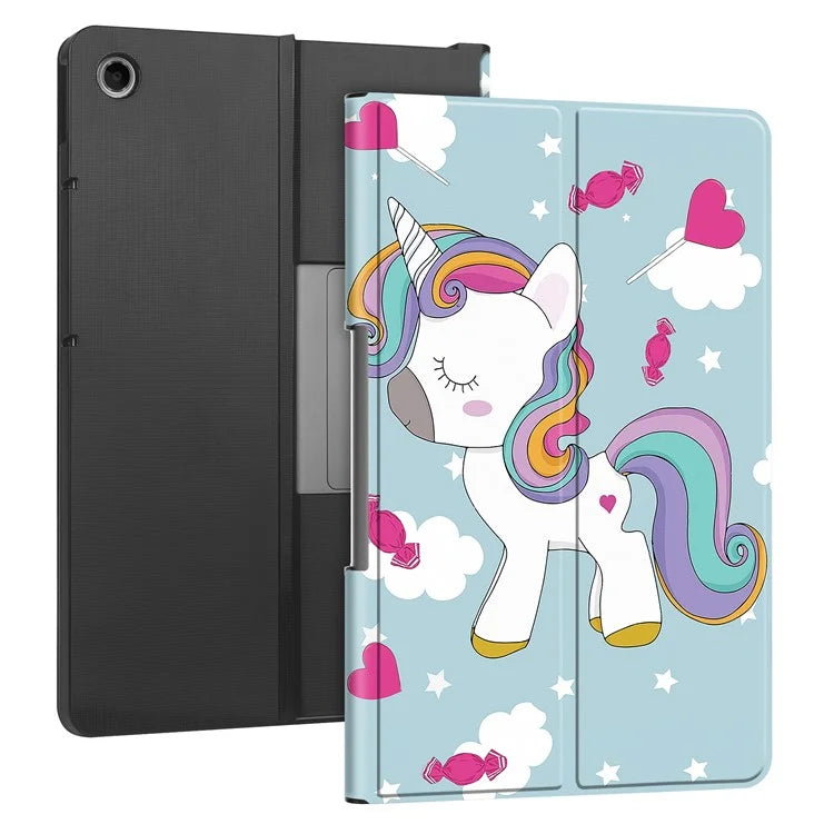 For Lenovo Tab Plus Stand Case Pattern Print Leather Tablet Cover