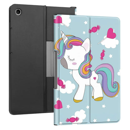 For Lenovo Tab Plus Stand Case Pattern Print Leather Tablet Cover