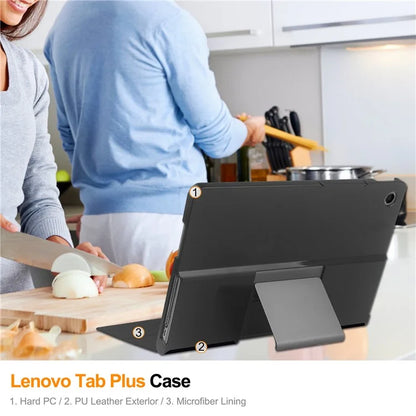 For Lenovo Tab Plus Stand Case Pattern Print Leather Tablet Cover