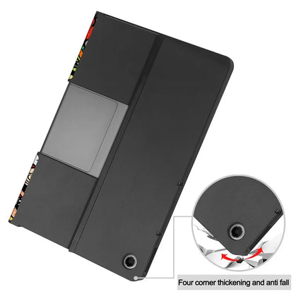 For Lenovo Tab Plus Stand Case Pattern Print Leather Tablet Cover