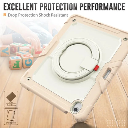 For iPad Air 13 (2024) Case Hand Grip Kickstand PC+Silicone Tablet Cover with Strap