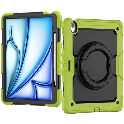 For iPad Air 13 (2024) Case PC+Silicone Tablet Cover with Kickstand, Strap