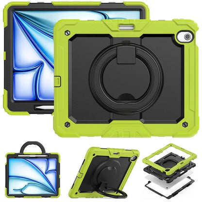 For iPad Air 13 (2024) Case PC+Silicone Tablet Cover with Kickstand, Strap