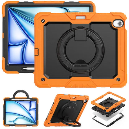 For iPad Air 13 (2024) Case PC+Silicone Tablet Cover with Kickstand, Strap