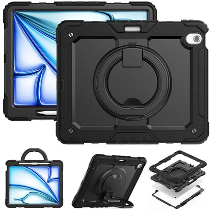 For iPad Air 13 (2024) Case PC+Silicone Tablet Cover with Kickstand, Strap