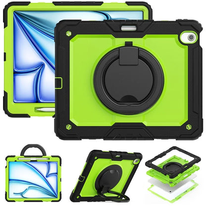 For iPad Air 13 (2024) Case PC+Silicone Tablet Cover with Kickstand, Strap