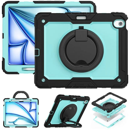 For iPad Air 13 (2024) Case PC+Silicone Tablet Cover with Kickstand, Strap