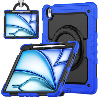 For iPad Air 13 (2024) Case PC+Silicone Tablet Cover with Kickstand, Strap