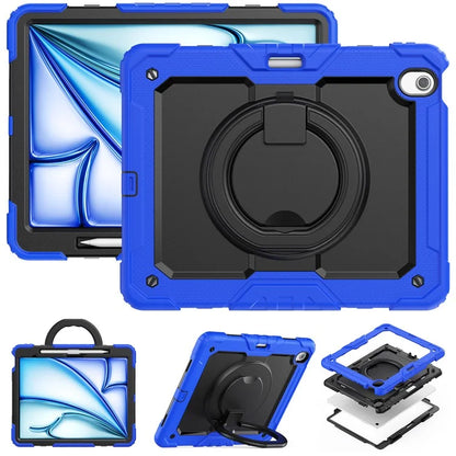 For iPad Air 13 (2024) Case PC+Silicone Tablet Cover with Kickstand, Strap