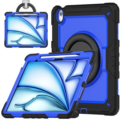 For iPad Air 13 (2024) Case PC+Silicone Tablet Cover with Kickstand, Strap