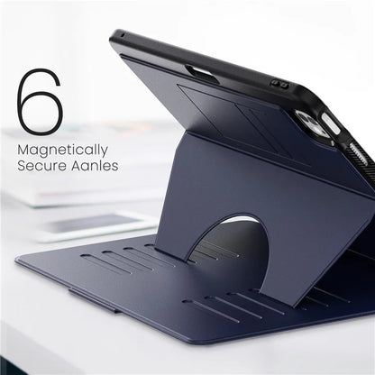 For iPad Pro 13 (2024) Shockproof Case PC+TPU+PU U-Shape Stand Tablet Cover with Card Slots