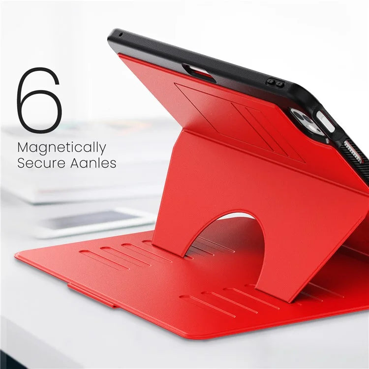 For iPad Pro 13 (2024) Shockproof Case PC+TPU+PU U-Shape Stand Tablet Cover with Card Slots