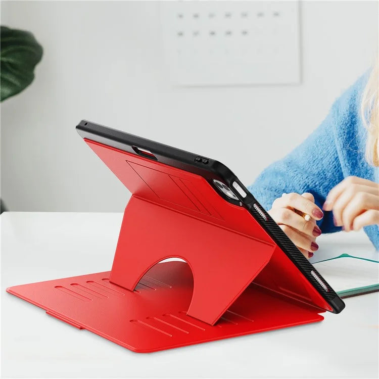 For iPad Pro 13 (2024) Shockproof Case PC+TPU+PU U-Shape Stand Tablet Cover with Card Slots