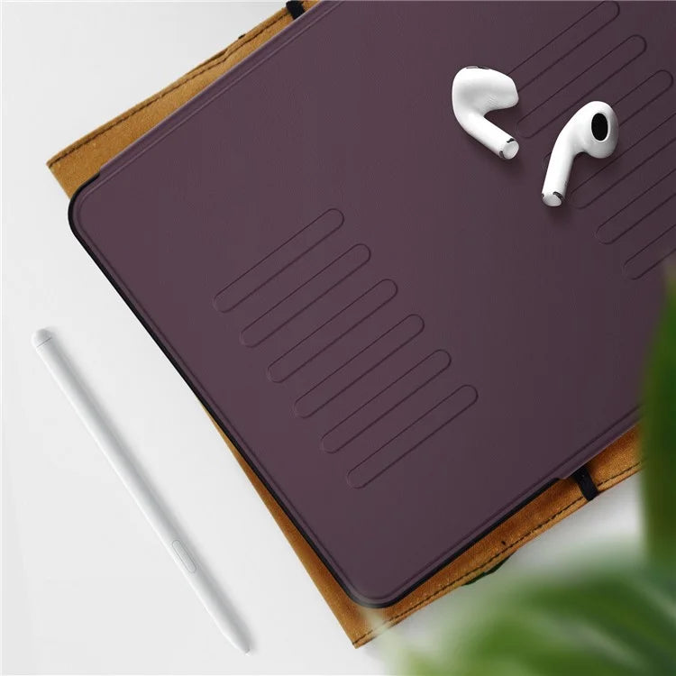 For iPad Pro 13 (2024) Shockproof Case PC+TPU+PU U-Shape Stand Tablet Cover with Card Slots