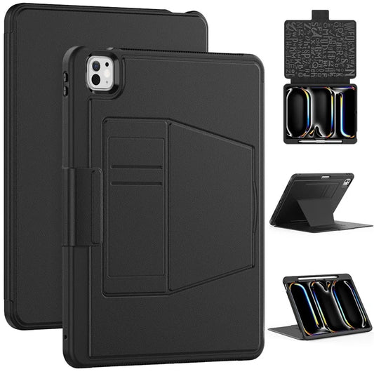Style B For iPad Pro 13 (2024) Stand Case PC+TPU+PU Shockproof Tablet Cover with Card Slots
