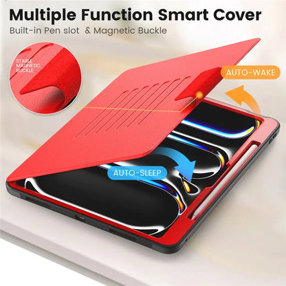 Style B For iPad Pro 13 (2024) Stand Case PC+TPU+PU Shockproof Tablet Cover with Card Slots