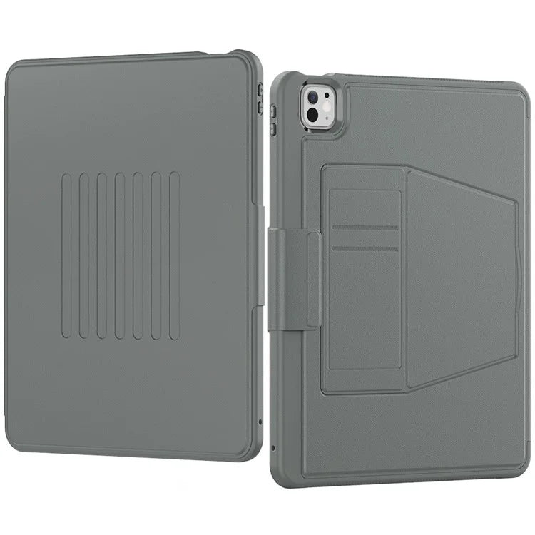 Style B For iPad Pro 13 (2024) Stand Case PC+TPU+PU Shockproof Tablet Cover with Card Slots